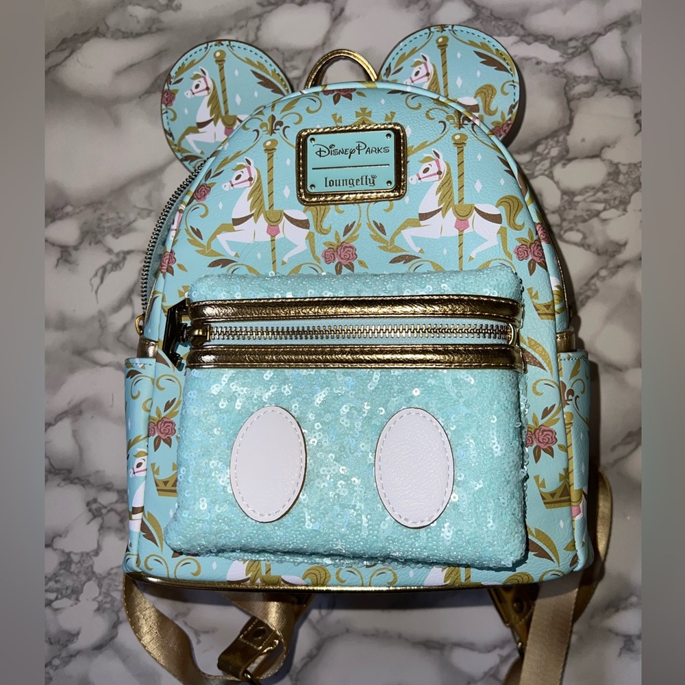50th Anniversary Prince Charming Carousel Loungefly Backpack